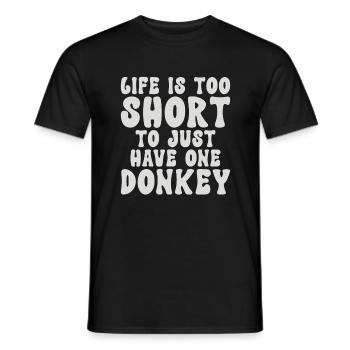Cadeaux d’amoureux de l’âne - T-shirt homme - noir - Devant - AI Model Male 178 light (178cm)