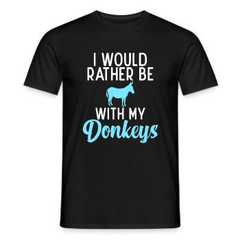 Cadeaux d’amoureux de l’âne - T-shirt homme - noir - Devant - AI Model Male 178 light (178cm)