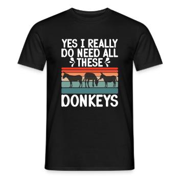 Donkey Lover Gifts - Männer T-Shirt - Schwarz - Vorne - AI Model Male 178 light (178cm)