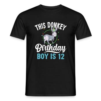 Cadeaux d’amoureux de l’âne - T-shirt homme - noir - Devant - AI Model Male 178 light (178cm)