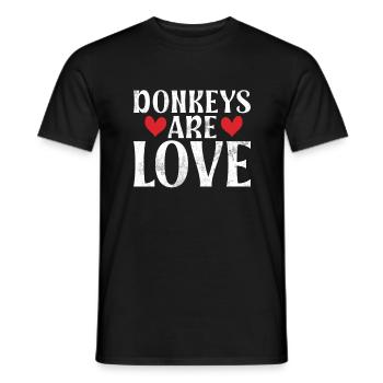 Cadeaux d’amoureux de l’âne - T-shirt homme - noir - Devant - AI Model Male 178 light (178cm)