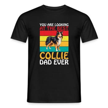 Collie Gifts - Männer T-Shirt - Schwarz - Vorne - AI Model Male 178 light (178cm)