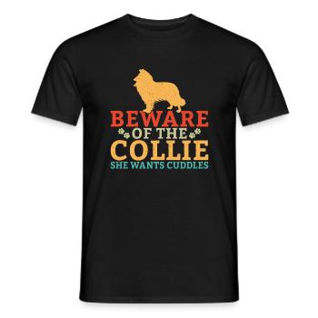 Collie Gifts - Männer T-Shirt - Schwarz - Vorne - AI Model Male 178 light (178cm)