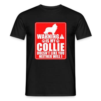 Collie Gifts - Männer T-Shirt - Schwarz - Vorne - AI Model Male 178 light (178cm)