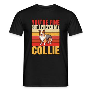 Collie Gifts - Männer T-Shirt - Schwarz - Vorne - AI Model Male 178 light (178cm)