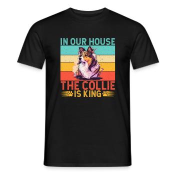 Collie Gifts - Männer T-Shirt - Schwarz - Vorne - AI Model Male 178 light (178cm)
