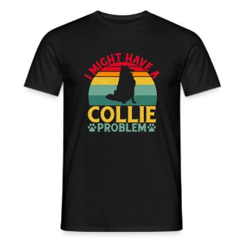 Collie Gifts - Männer T-Shirt - Schwarz - Vorne - AI Model Male 178 light (178cm)
