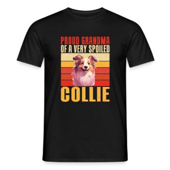Cadeaux Collie - T-shirt homme - noir - Devant - AI Model Male 178 light (178cm)