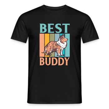 Collie Gifts - Männer T-Shirt - Schwarz - Vorne - AI Model Male 178 light (178cm)