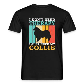 Collie Gifts - Männer T-Shirt - Schwarz - Vorne - AI Model Male 178 light (178cm)