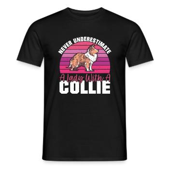 Collie Gifts - Männer T-Shirt - Schwarz - Vorne - AI Model Male 178 light (178cm)