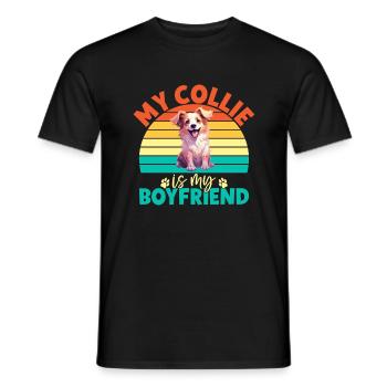 Collie Gifts - Männer T-Shirt - Schwarz - Vorne - AI Model Male 178 light (178cm)