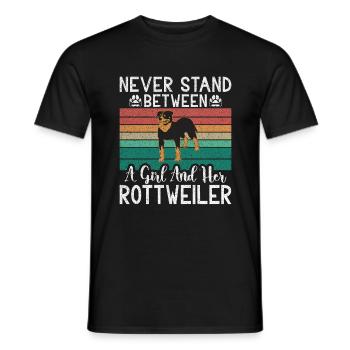 Rottweiler Gifts - Männer T-Shirt - Schwarz - Vorne - AI Model Male 178 light (178cm)