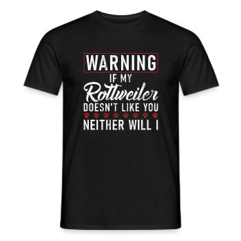 Rottweiler Gifts - Männer T-Shirt - Schwarz - Vorne - AI Model Male 178 light (178cm)