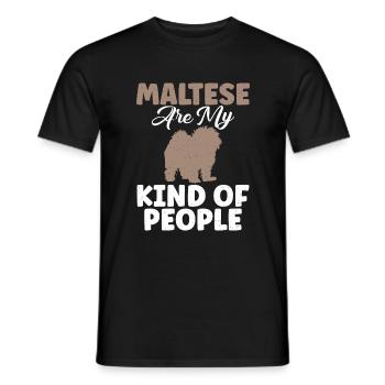 Maltese Owner Gifts - Männer T-Shirt - Schwarz - Vorne - AI Model Male 178 light (178cm)