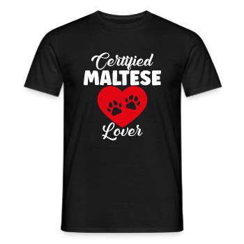 Cadeaux de propriétaire maltais - T-shirt homme - noir - Devant - AI Model Male 178 light (178cm)