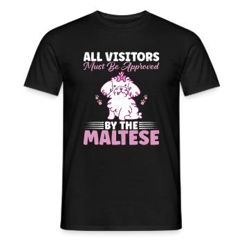 Cadeaux de propriétaire maltais - T-shirt homme - noir - Devant - AI Model Male 178 light (178cm)