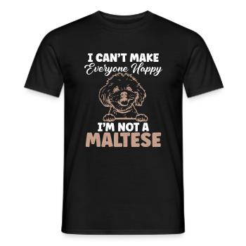 Maltese Owner Gifts - Männer T-Shirt - Schwarz - Vorne - AI Model Male 178 light (178cm)