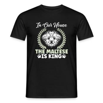 Cadeaux de propriétaire maltais - T-shirt homme - noir - Devant - AI Model Male 178 light (178cm)