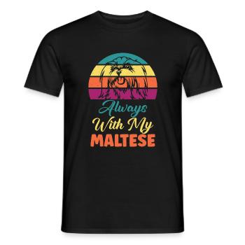 Maltese Owner Gifts - Men's T-Shirt - black - Front - AI Model Male 178 light (178cm)