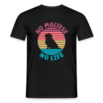 Cadeaux de propriétaire maltais - T-shirt homme - noir - Devant - AI Model Male 178 light (178cm)