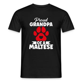 Cadeaux de propriétaire maltais - T-shirt homme - noir - Devant - AI Model Male 178 light (178cm)