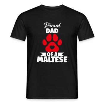 Cadeaux de propriétaire maltais - T-shirt homme - noir - Devant - AI Model Male 178 light (178cm)