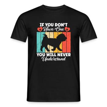 Cadeaux de propriétaire maltais - T-shirt homme - noir - Devant - AI Model Male 178 light (178cm)