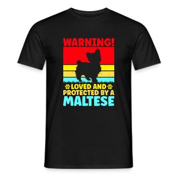 Cadeaux de propriétaire maltais - T-shirt homme - noir - Devant - AI Model Male 178 light (178cm)