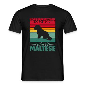 Maltese Owner Gifts - Männer T-Shirt - Schwarz - Vorne - AI Model Male 178 light (178cm)