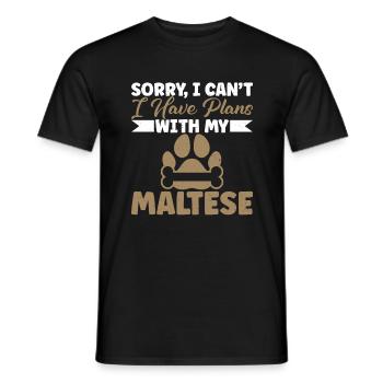 Cadeaux de propriétaire maltais - T-shirt homme - noir - Devant - AI Model Male 178 light (178cm)