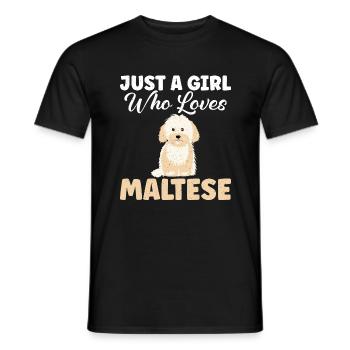 Cadeaux de propriétaire maltais - T-shirt homme - noir - Devant - AI Model Male 178 light (178cm)