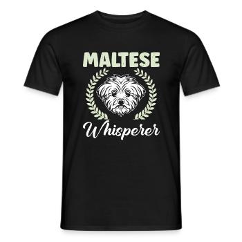 Maltese Owner Gifts - Men's T-Shirt - black - Front - AI Model Male 178 light (178cm)