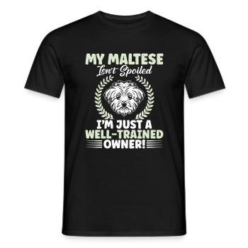 Cadeaux de propriétaire maltais - T-shirt homme - noir - Devant - AI Model Male 178 light (178cm)