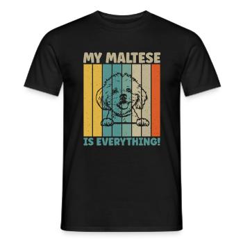 Maltese Owner Gifts - Men's T-Shirt - black - Front - AI Model Male 178 light (178cm)