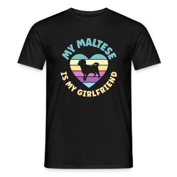 Maltese Owner Gifts - Men's T-Shirt - black - Front - AI Model Male 178 light (178cm)