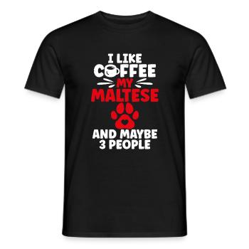 Maltese Owner Gifts - Men's T-Shirt - black - Front - AI Model Male 178 light (178cm)