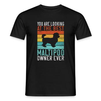 Maltipoo Gifts - Men's T-Shirt - black - Front - AI Model Male 178 light (178cm)