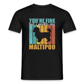 Maltipoo Gifts - Men's T-Shirt - black - Front - AI Model Male 178 light (178cm)
