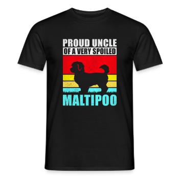 Cadeaux Maltipoo - T-shirt homme - noir - Devant - AI Model Male 178 light (178cm)