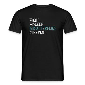 Cadeaux d’amoureux des papillons - T-shirt homme - noir - Devant - AI Model Male 178 light (178cm)
