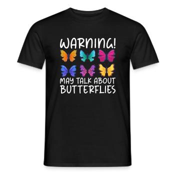 Butterfly Lover Gifts - Men's T-Shirt - black - Front - AI Model Male 178 light (178cm)