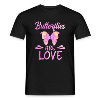 Butterfly Lover Gifts - Men's T-Shirt - black - Front - AI Model Male 178 light (178cm)