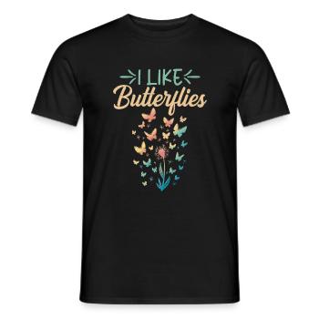 Butterfly Lover Gifts - Men's T-Shirt - black - Front - AI Model Male 178 light (178cm)