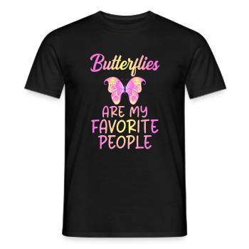 Butterfly Lover Gifts - Men's T-Shirt - black - Front - AI Model Male 178 light (178cm)