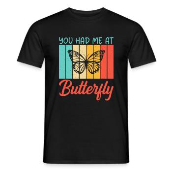 Butterfly Lover Gifts - Men's T-Shirt - black - Front - AI Model Male 178 light (178cm)