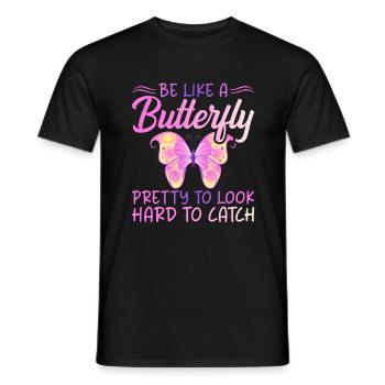 Butterfly Lover Gifts - Men's T-Shirt - black - Front - AI Model Male 178 light (178cm)