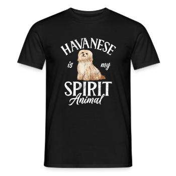 Cadeaux pour les amoureux des chiens bichons havanais - T-shirt homme - noir - Devant - AI Model Male 178 light (178cm)