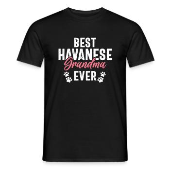 Cadeaux pour les amoureux des chiens bichons havanais - T-shirt homme - noir - Devant - AI Model Male 178 light (178cm)