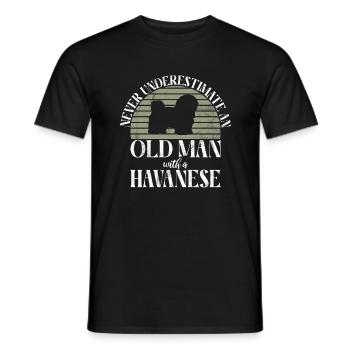 Cadeaux pour les amoureux des chiens bichons havanais - T-shirt homme - noir - Devant - AI Model Male 178 light (178cm)
